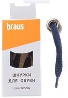Шнурки Braus 3415 син 120 см плоск