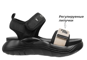    Туфли летн Indigo 233-500 A черн/беж - картинка 1