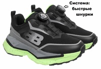 Кроссовки BLACK BE 925-2037 C черн/зел
